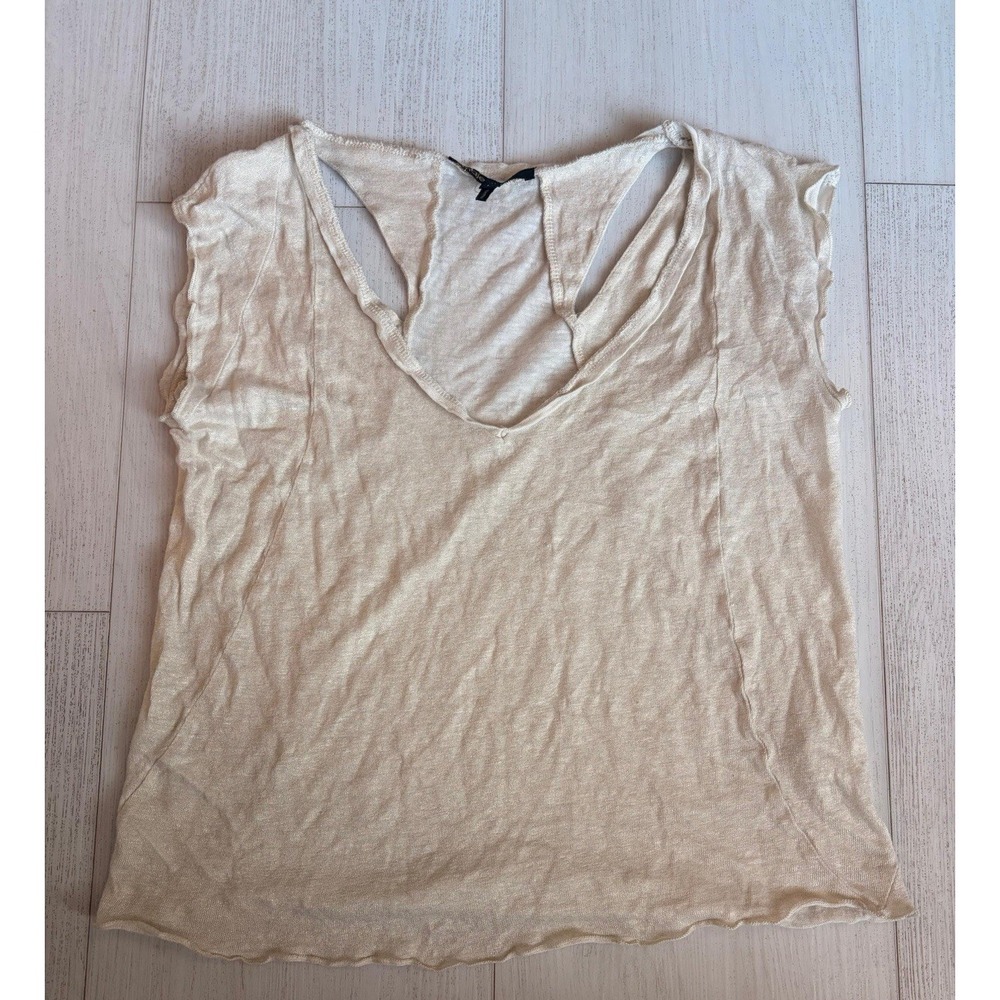 MAJE Cutout Top Size 1 / S - Beige Gold Shimmer